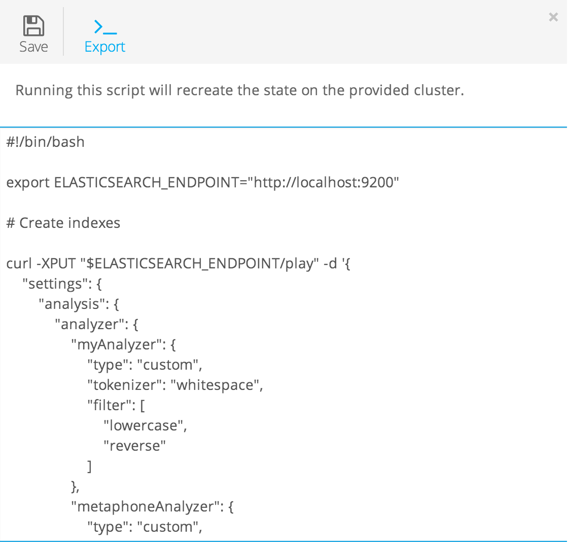 Exporting the state of Play to another cluster