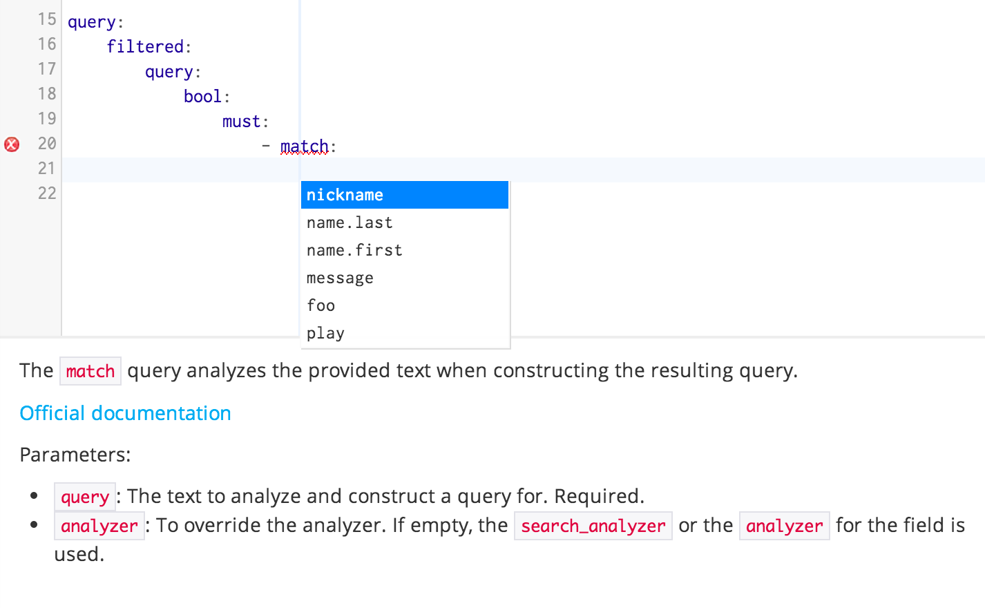 Context aware autocompletion and documentation