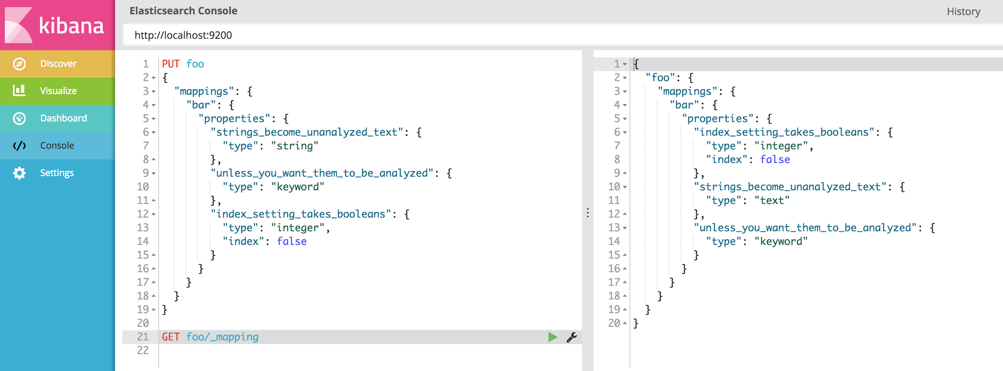 Kibana Console