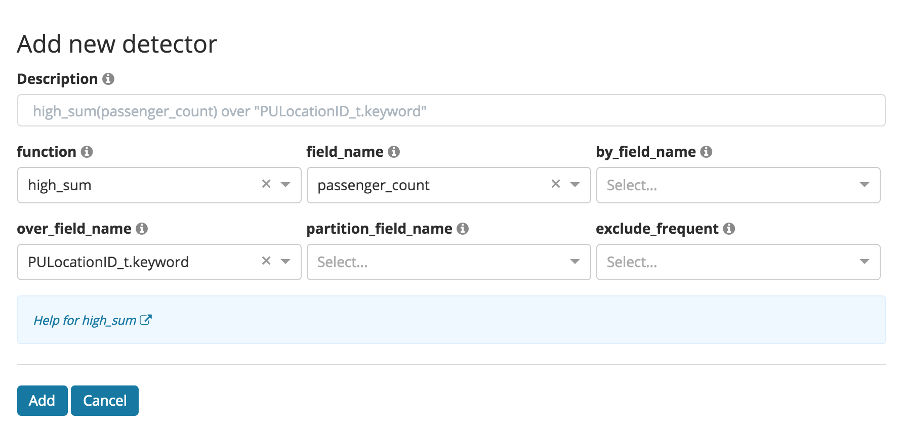 Frequently Picked-up Locations - Configuration