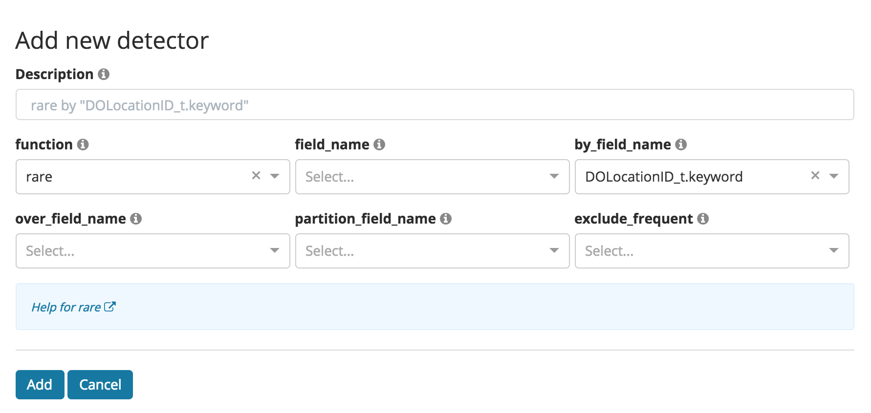 Rarely Dropped-off Locations - Configuration